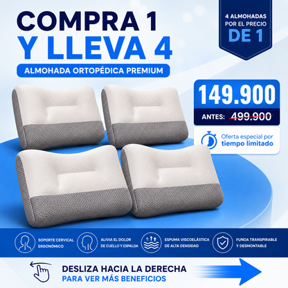Set x4 almohadas ortopedicas