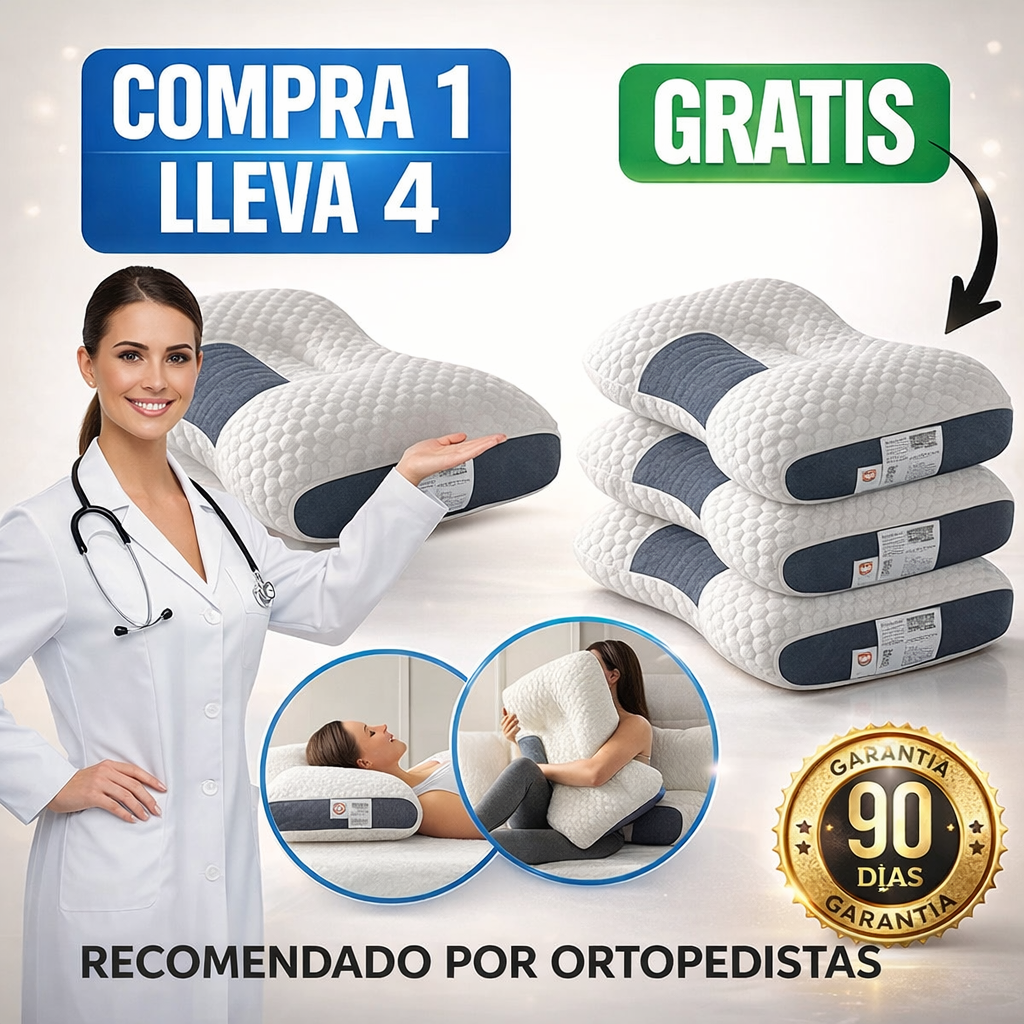COMPRA 1 LLEVA 4: Almohadas Ortopédicas TechConfort